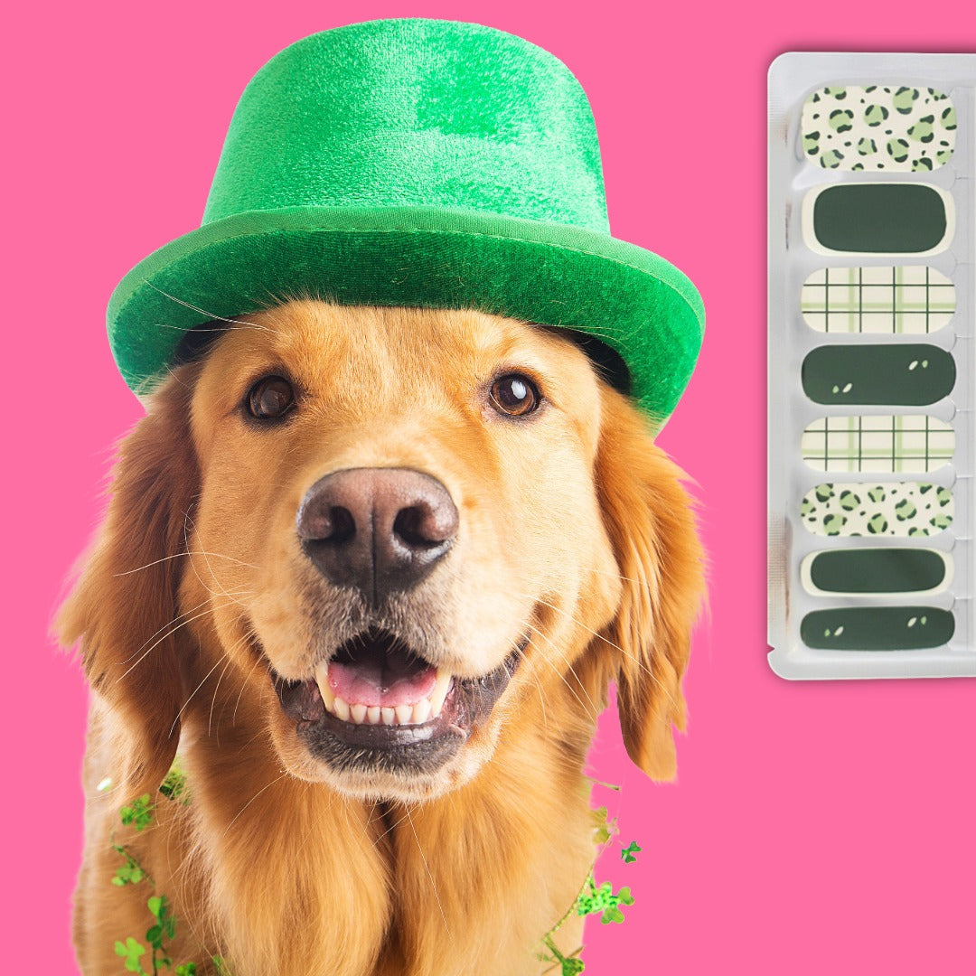 Lucky Leopard Green Nail Polish Nail Wraps