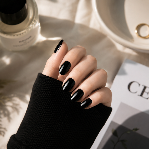 The EZYNails Mani-Pedi Gel Wraps - Midnight black