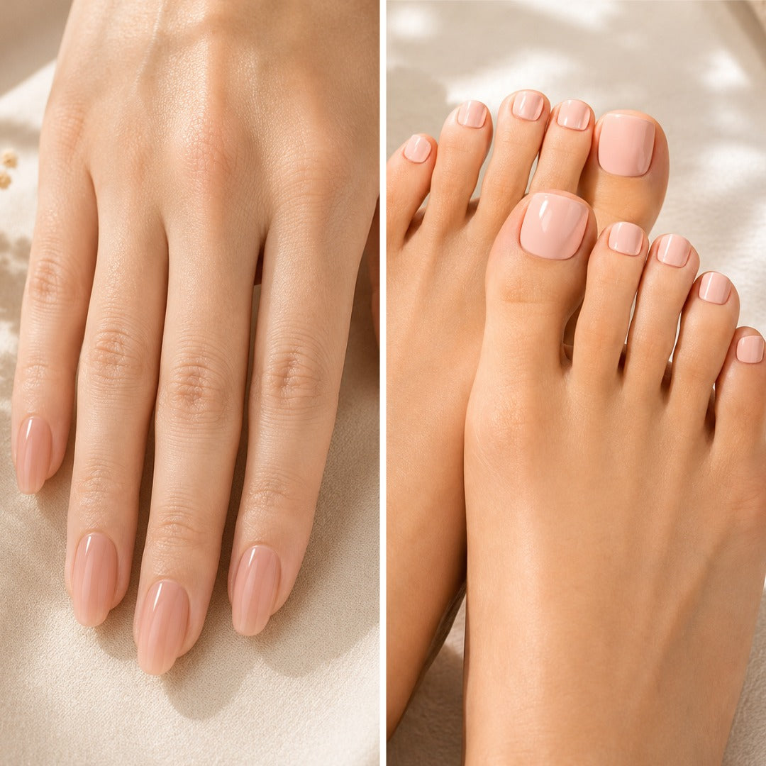 Barely Blush | Mani-Pedi Gel Nail Wrap Set