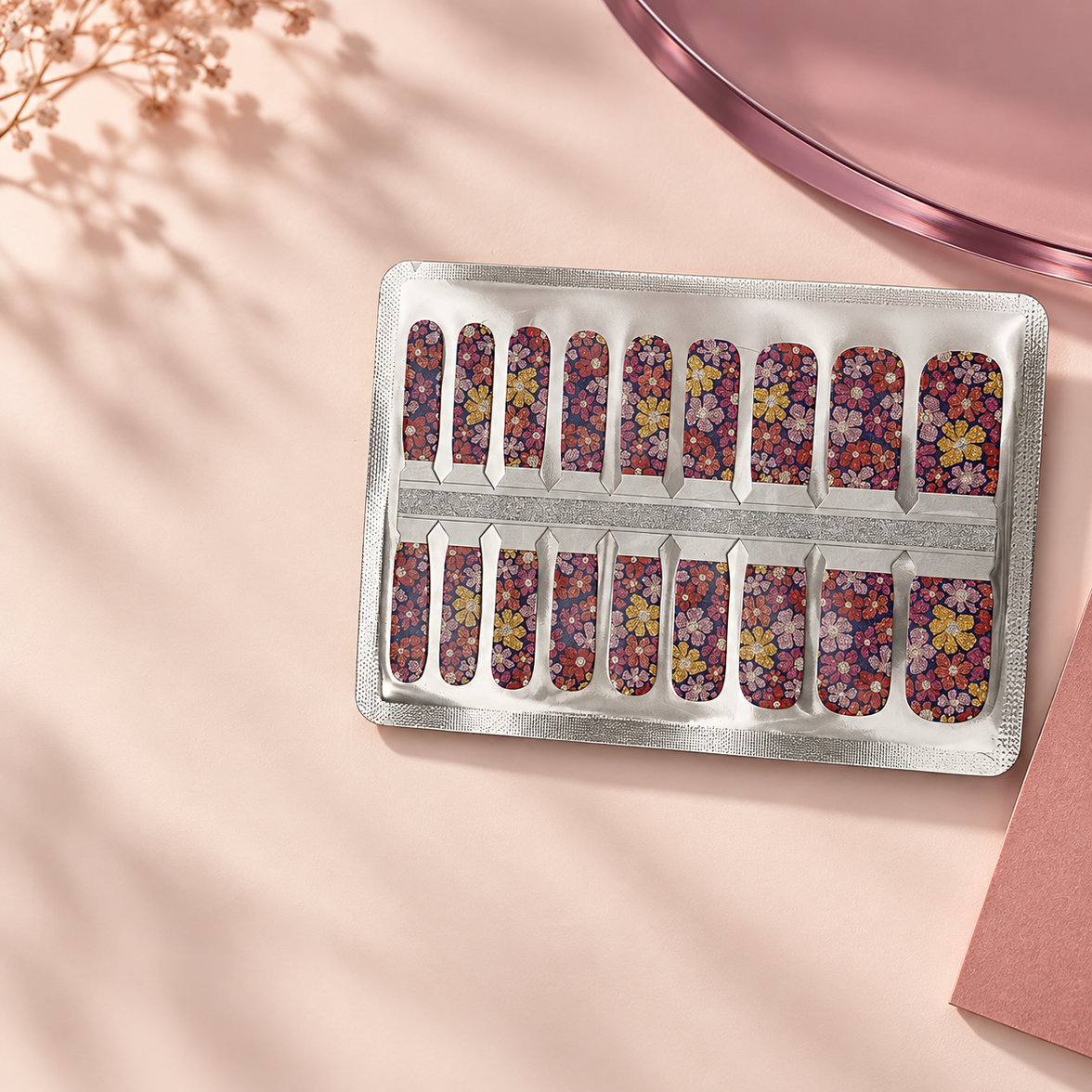 Kids Berry Floral Nail Wraps