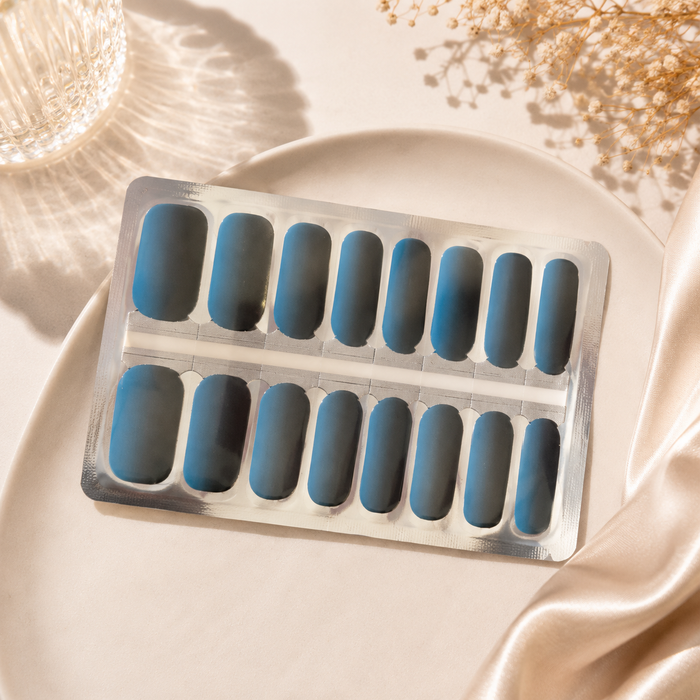 Blue Black Cat Eye Nail Wraps