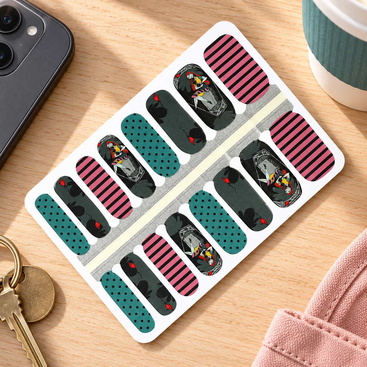 Black Gothic Tarot Halloween Nail Wraps