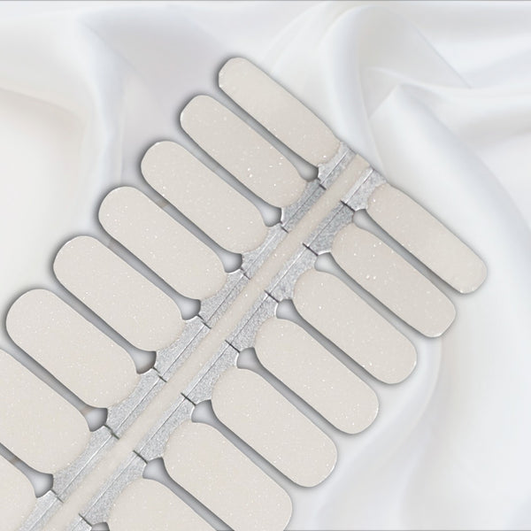 Frosted Pearl Glitter Nailwraps