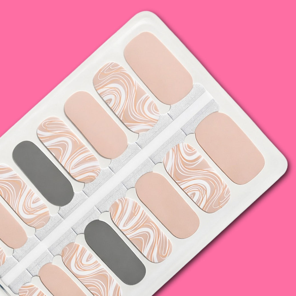 Mocha Swirl Nail Wraps