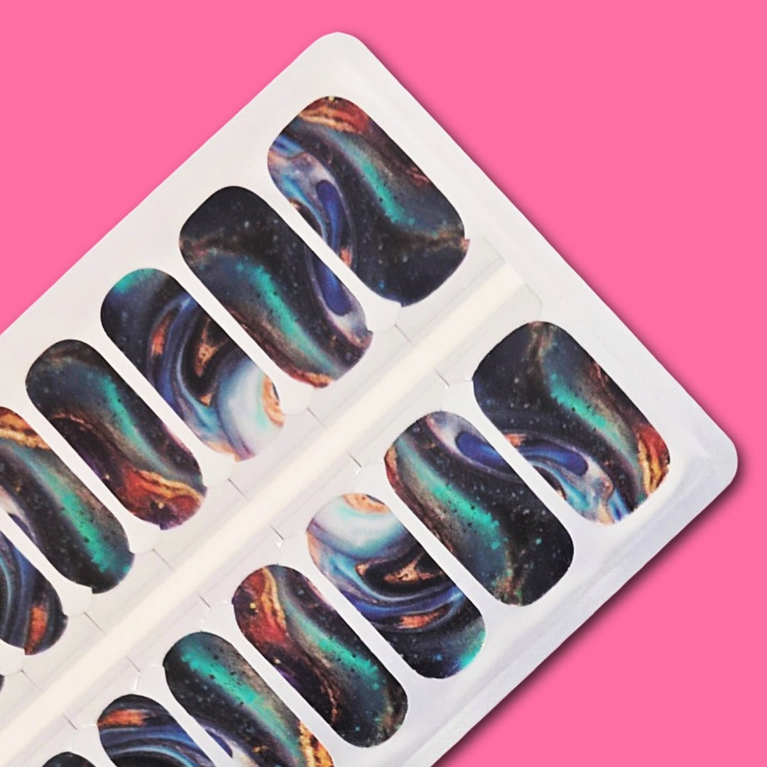 Galaxy Marble Nail Wraps