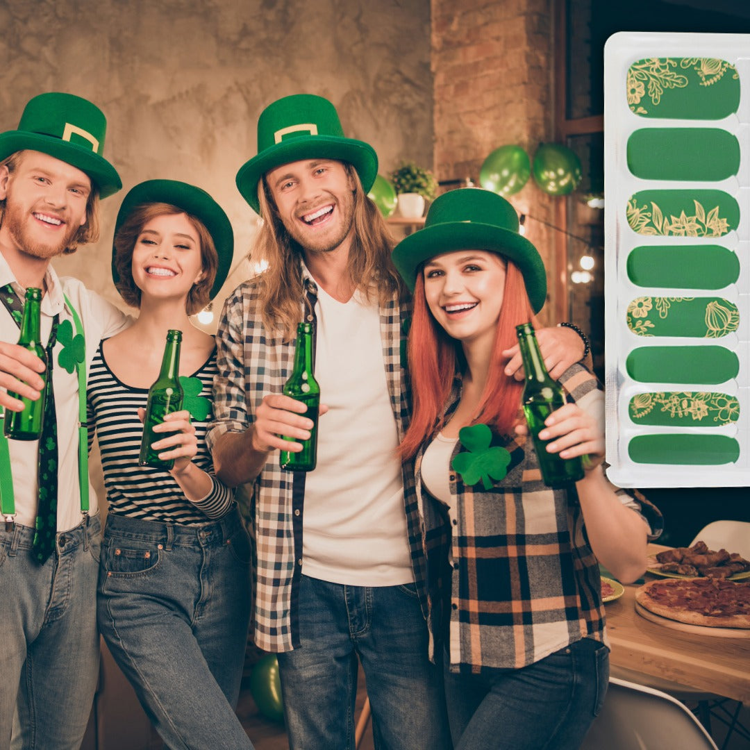 Emerald Gold Garden Nailwraps – St Paddy’s Day Edition