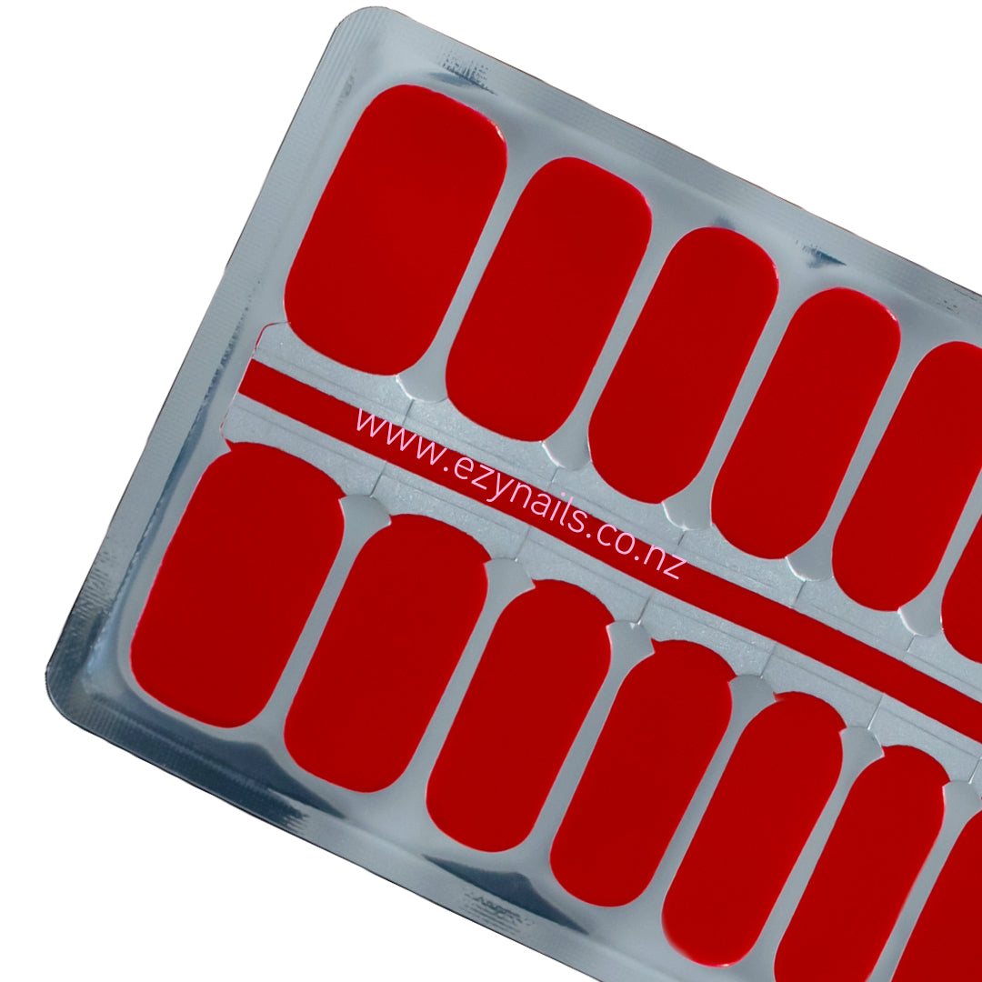 Fiery Red Nail Wraps