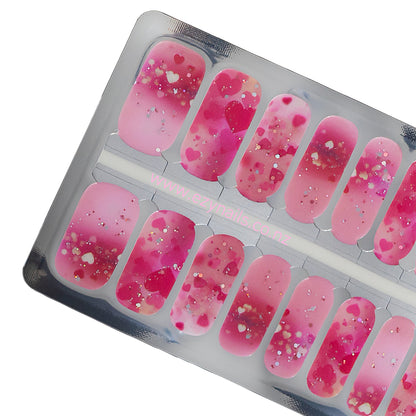 Pink Heart Confetti Nailwraps – A Party at Your Fingertips!