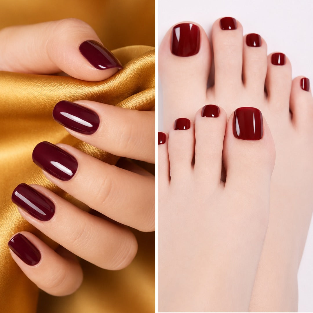 The EZYNails Mani-Pedi Gel Wraps - Maroon
